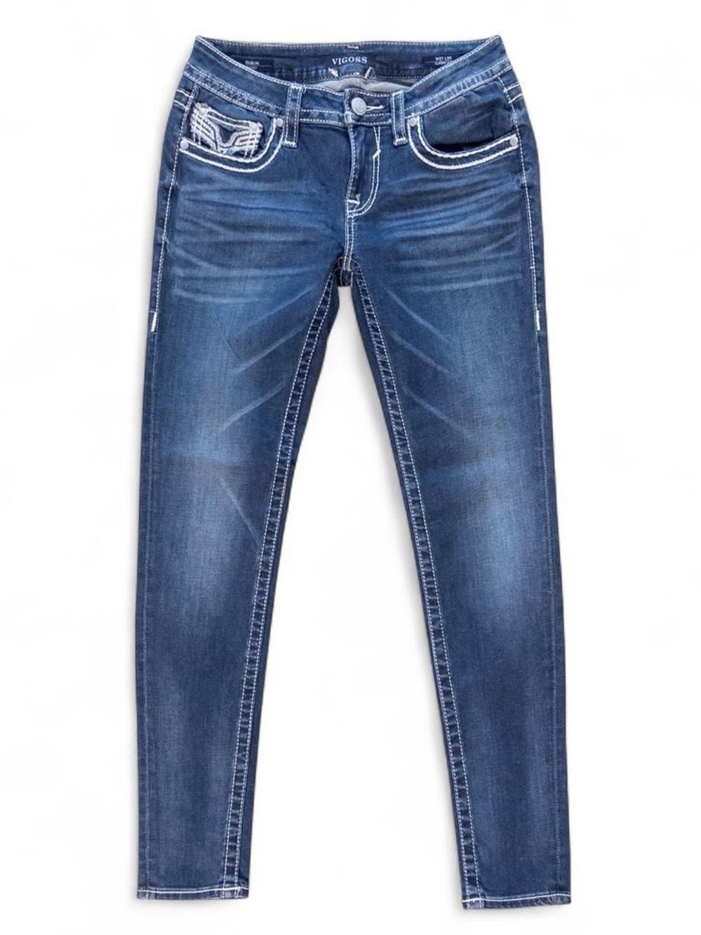 Vigoss Dublin Skinny Jeans Womens 27x29 Dark Wash Stretch Denim